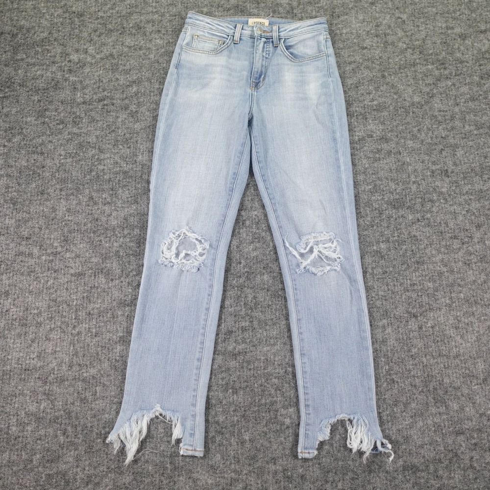 L'Agence Jeans Womens 25 High Line Skinny High Rise Classic Brasie Distressed